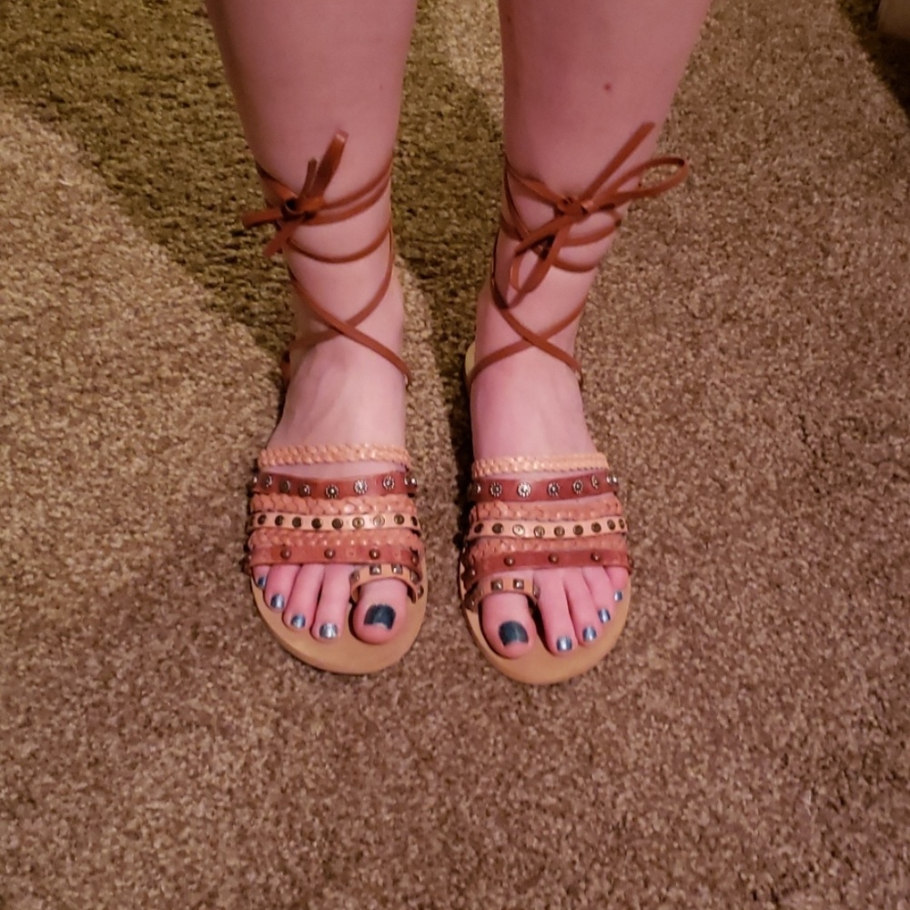 Lucky Brand Gladiator Lace Up Sandals